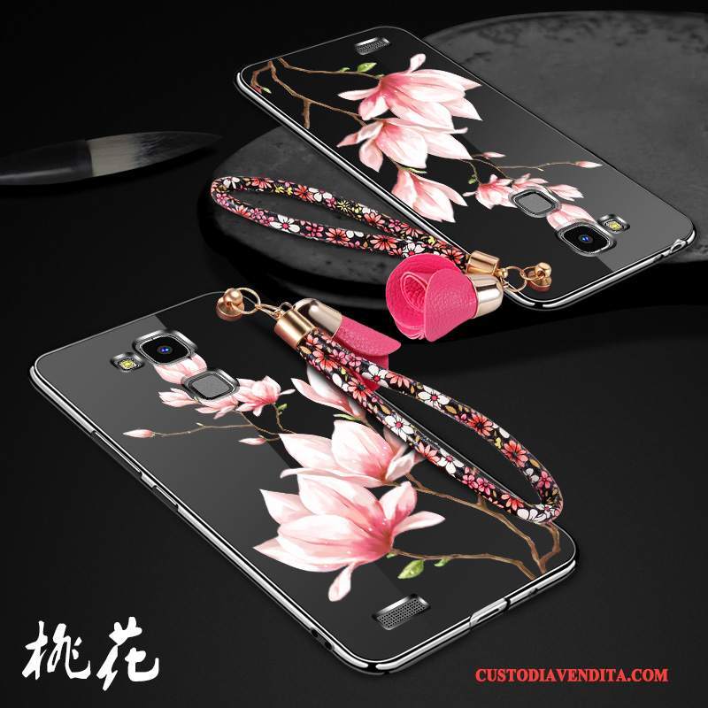 Custodia Huawei Ascend Mate 7 Silicone Morbido Tutto Incluso, Cover Huawei Ascend Mate 7 Protezione Anti-caduta Nero