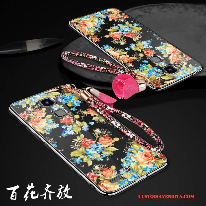 Custodia Huawei Ascend Mate 7 Silicone Morbido Tutto Incluso, Cover Huawei Ascend Mate 7 Protezione Anti-caduta Nero