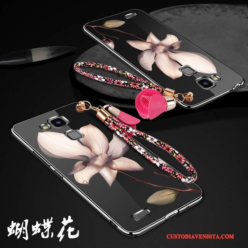 Custodia Huawei Ascend Mate 7 Silicone Morbido Tutto Incluso, Cover Huawei Ascend Mate 7 Protezione Anti-caduta Nero