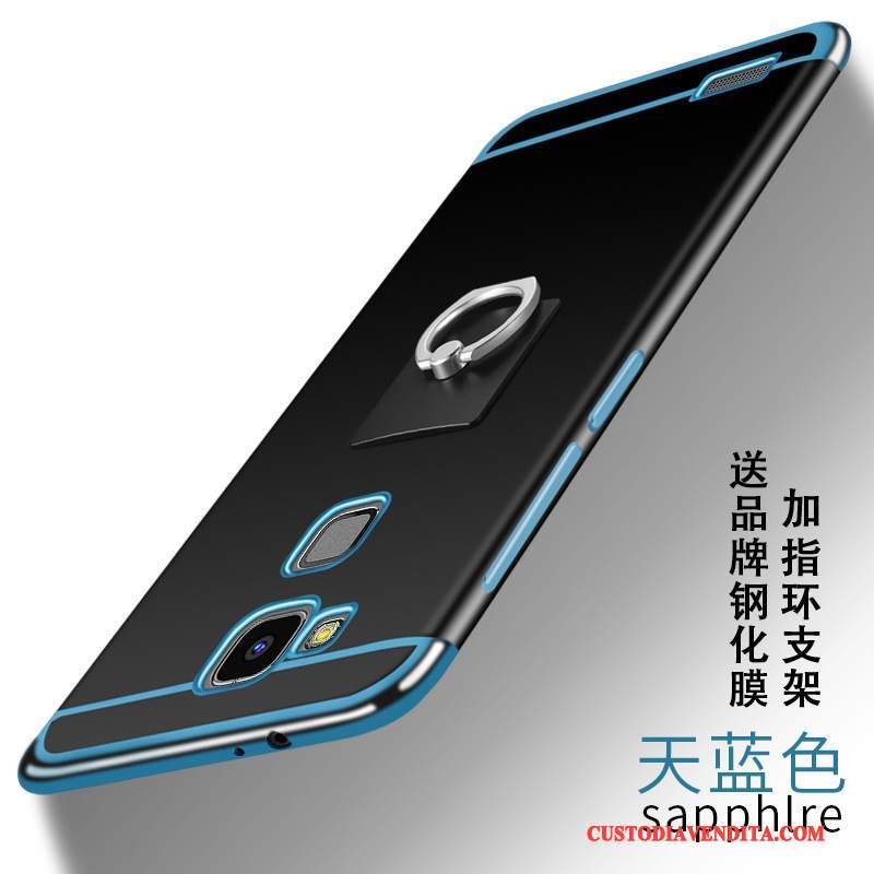 Custodia Huawei Ascend Mate 7 Silicone Morbido Tutto Incluso, Cover Huawei Ascend Mate 7 Protezione Anti-caduta Nero