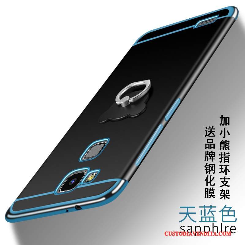 Custodia Huawei Ascend Mate 7 Silicone Morbido Tutto Incluso, Cover Huawei Ascend Mate 7 Protezione Anti-caduta Nero