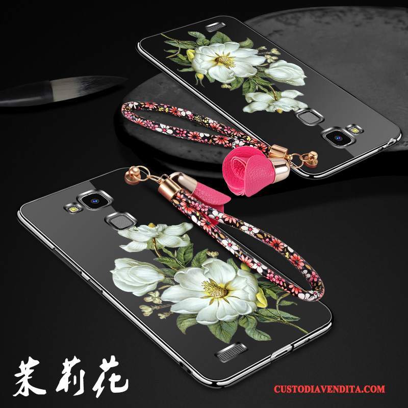 Custodia Huawei Ascend Mate 7 Silicone Morbido Tutto Incluso, Cover Huawei Ascend Mate 7 Protezione Anti-caduta Nero