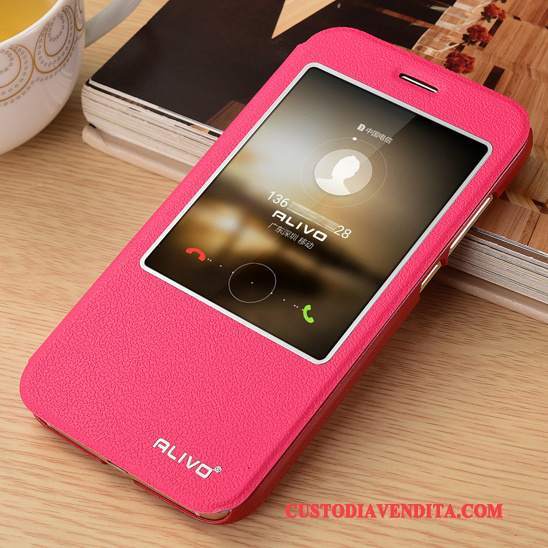 Custodia Huawei G7 Plus Pelle Anti-caduta Rosa, Cover Huawei G7 Plus Protezione Tendenzatelefono