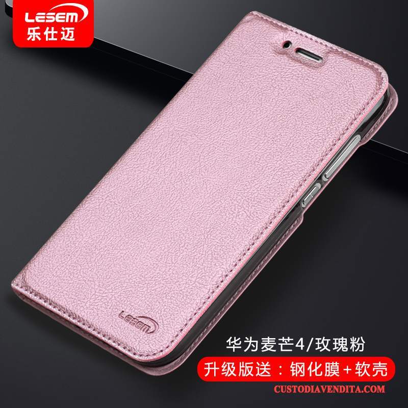 Custodia Huawei G7 Plus Pelle Orotelefono, Cover Huawei G7 Plus Silicone
