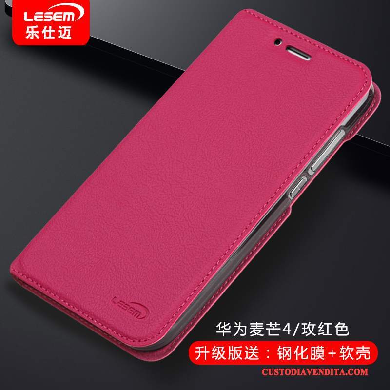 Custodia Huawei G7 Plus Pelle Orotelefono, Cover Huawei G7 Plus Silicone