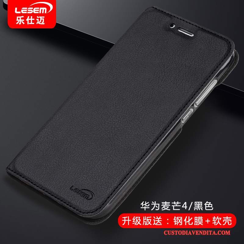 Custodia Huawei G7 Plus Pelle Orotelefono, Cover Huawei G7 Plus Silicone