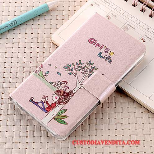 Custodia Huawei G7 Plus Pelle Rosa Anti-caduta, Cover Huawei G7 Plus Protezione Telefono Tutto Incluso