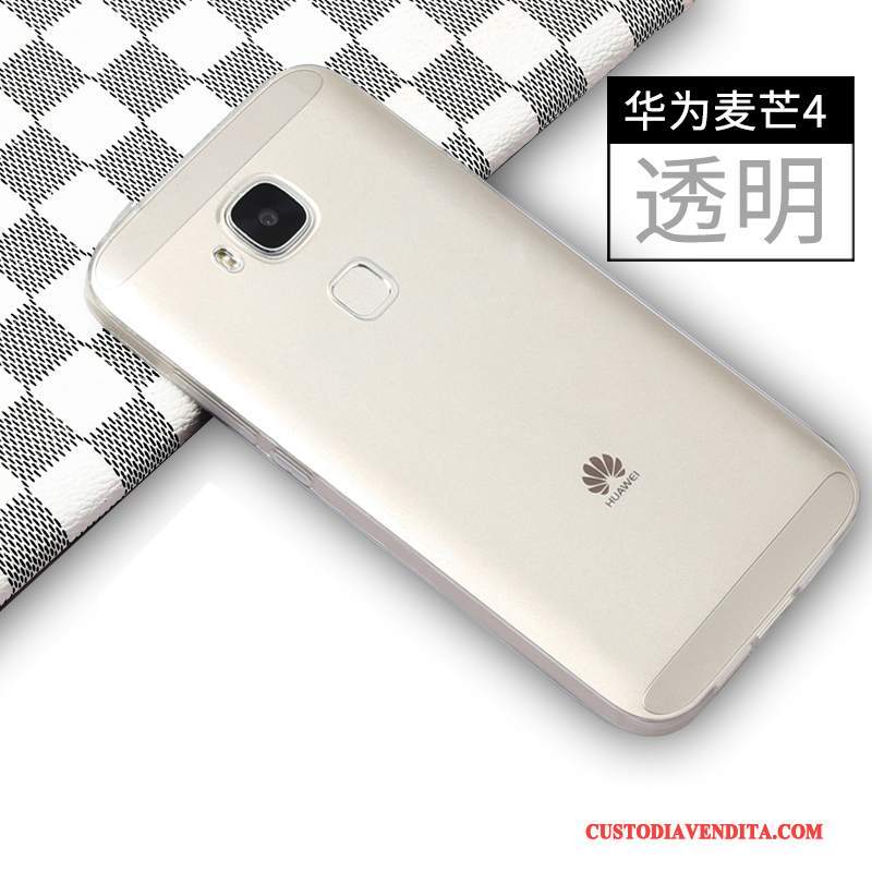 Custodia Huawei G7 Plus Protezione Magnetico Ring, Cover Huawei G7 Plus Colore Trasparente Anti-caduta