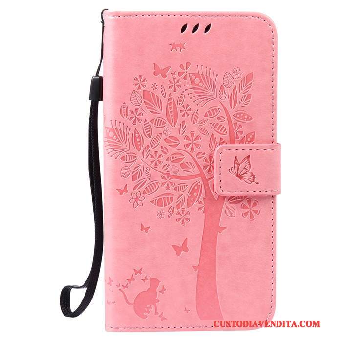 Custodia Huawei G7 Plus Protezione Rosso Anti-caduta, Cover Huawei G7 Plus Pelle Telefono