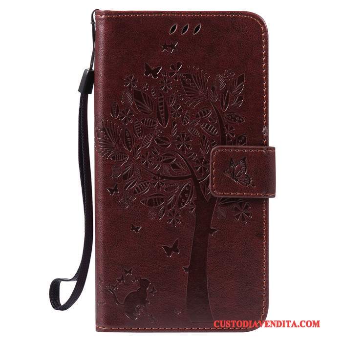 Custodia Huawei G7 Plus Protezione Rosso Anti-caduta, Cover Huawei G7 Plus Pelle Telefono