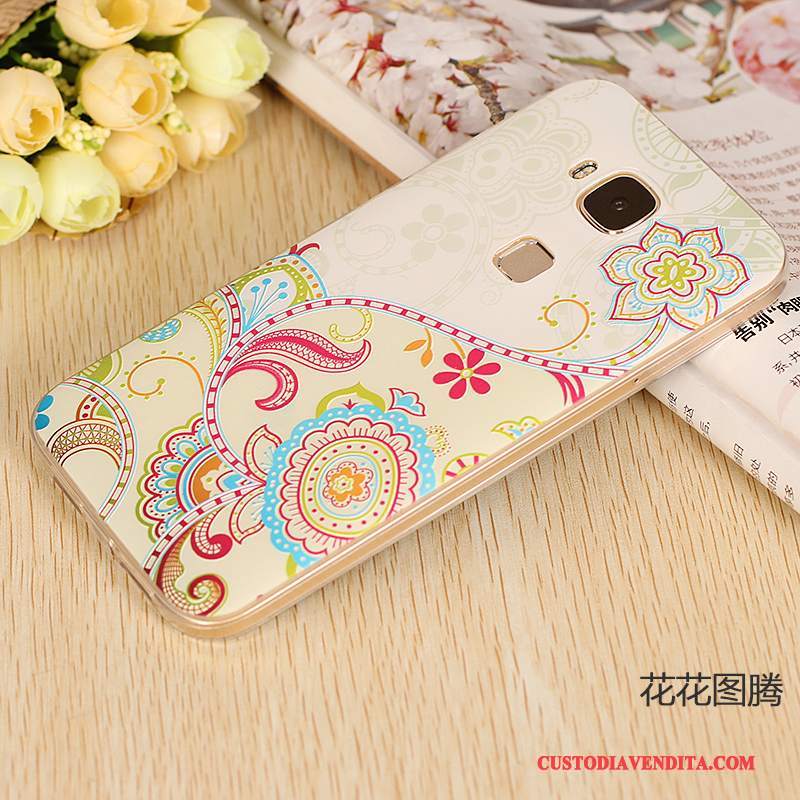 Custodia Huawei G7 Plus Silicone Rosa Sottile, Cover Huawei G7 Plus Protezione Telaiotelefono