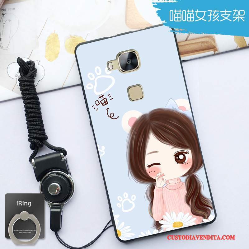 Custodia Huawei G7 Plus Silicone Telefono Morbido, Cover Huawei G7 Plus Protezione Anti-caduta Blu Chiaro