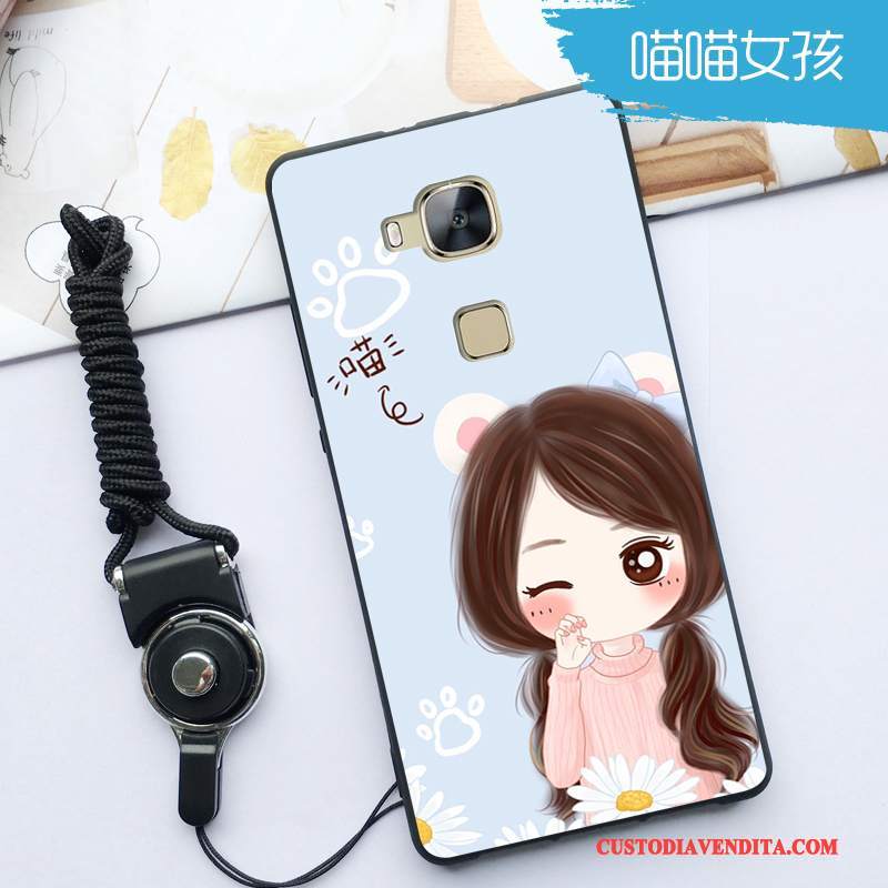 Custodia Huawei G7 Plus Silicone Telefono Morbido, Cover Huawei G7 Plus Protezione Anti-caduta Blu Chiaro