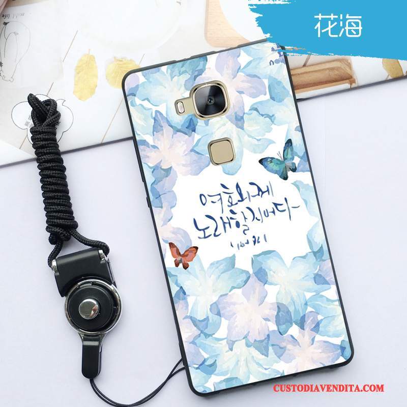 Custodia Huawei G7 Plus Silicone Telefono Morbido, Cover Huawei G7 Plus Protezione Anti-caduta Blu Chiaro