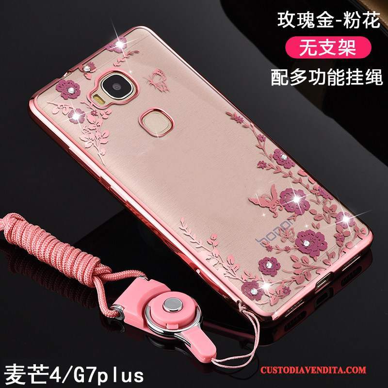 Custodia Huawei G7 Plus Silicone Tendenza Trasparente, Cover Huawei G7 Plus Protezione Anti-cadutatelefono