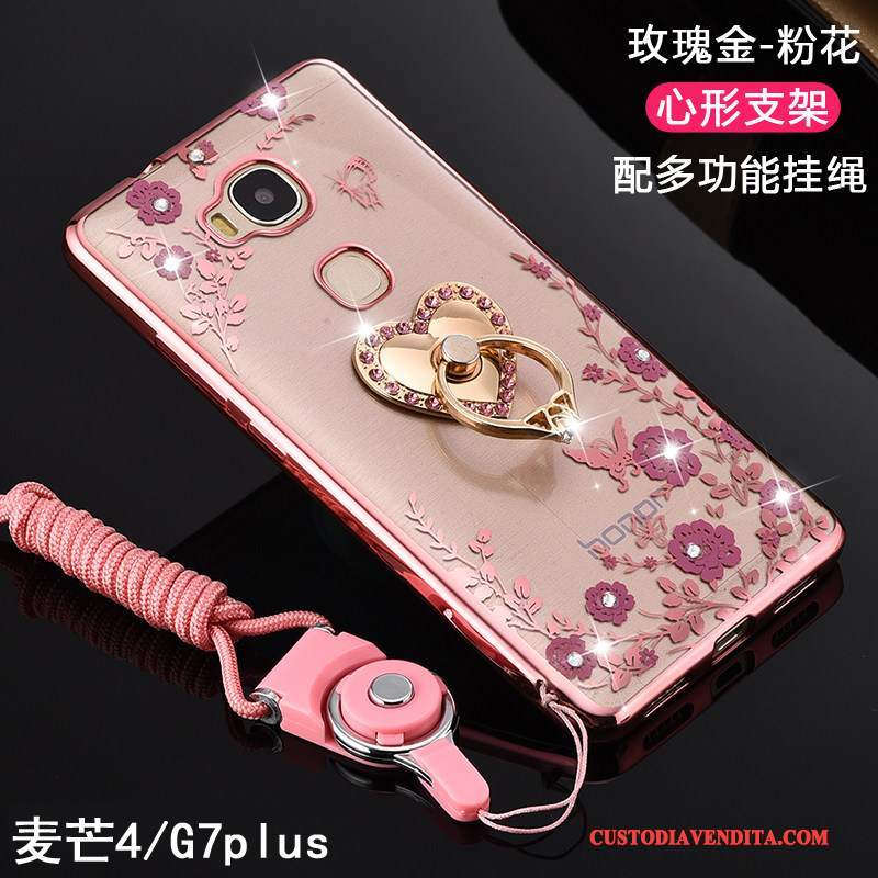Custodia Huawei G7 Plus Silicone Tendenza Trasparente, Cover Huawei G7 Plus Protezione Anti-cadutatelefono