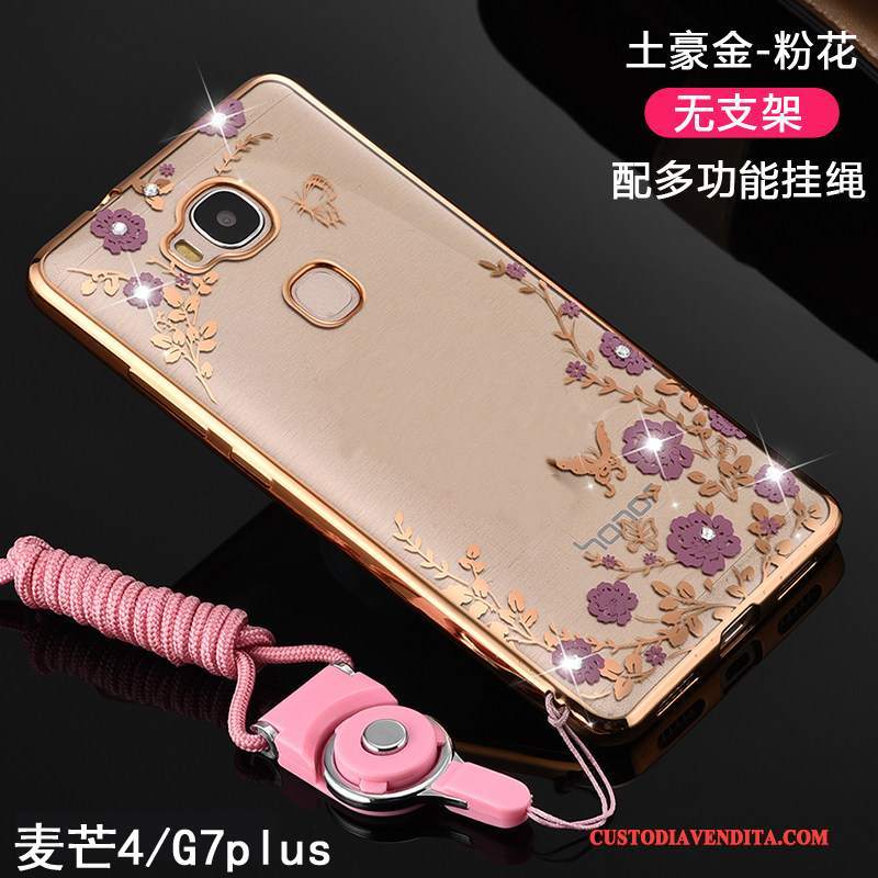 Custodia Huawei G7 Plus Silicone Tendenza Trasparente, Cover Huawei G7 Plus Protezione Anti-cadutatelefono