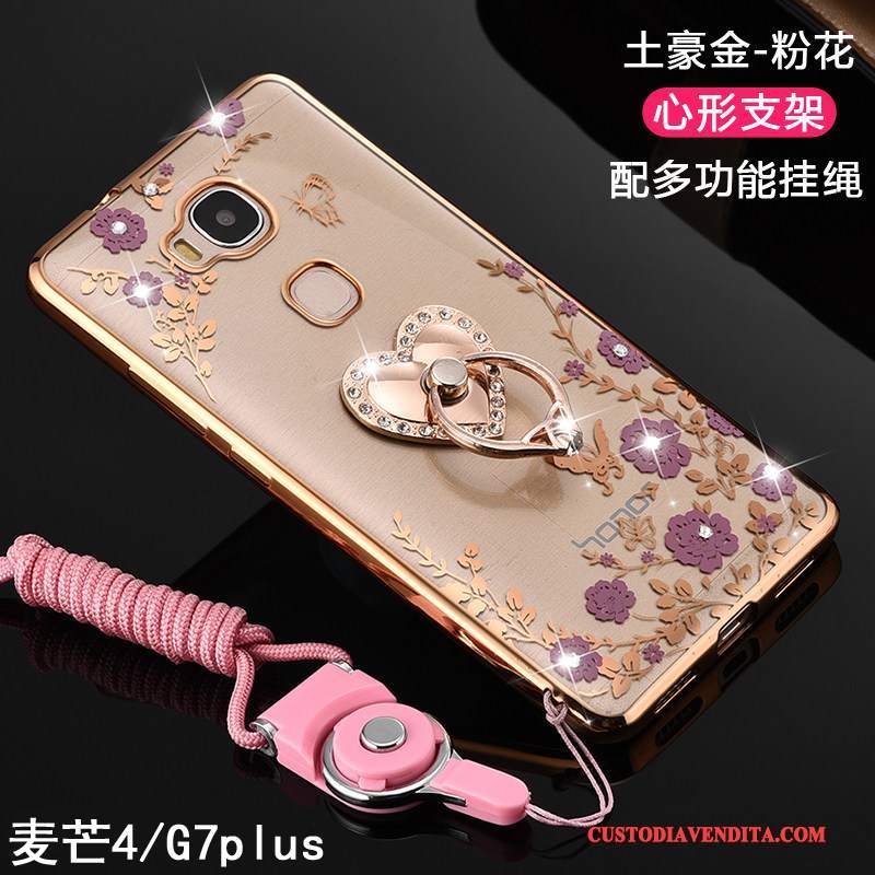 Custodia Huawei G7 Plus Silicone Tendenza Trasparente, Cover Huawei G7 Plus Protezione Anti-cadutatelefono