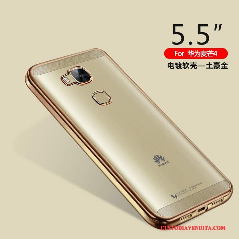 Custodia Huawei G7 Plus Silicone Tutto Incluso Trasparente, Cover Huawei G7 Plus Protezione Orotelefono