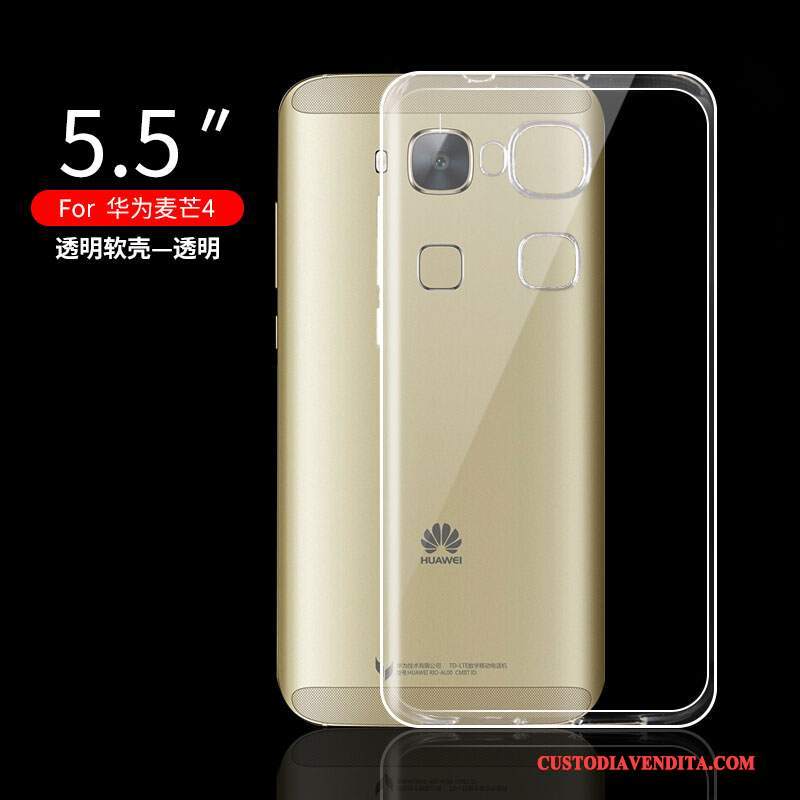 Custodia Huawei G7 Plus Silicone Tutto Incluso Trasparente, Cover Huawei G7 Plus Protezione Orotelefono