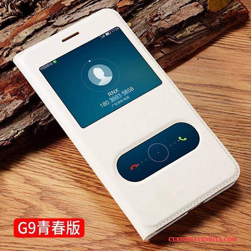 Custodia Huawei G9 Plus Folio Telefono Anti-caduta, Cover Huawei G9 Plus Pelle Oro Tutto Incluso