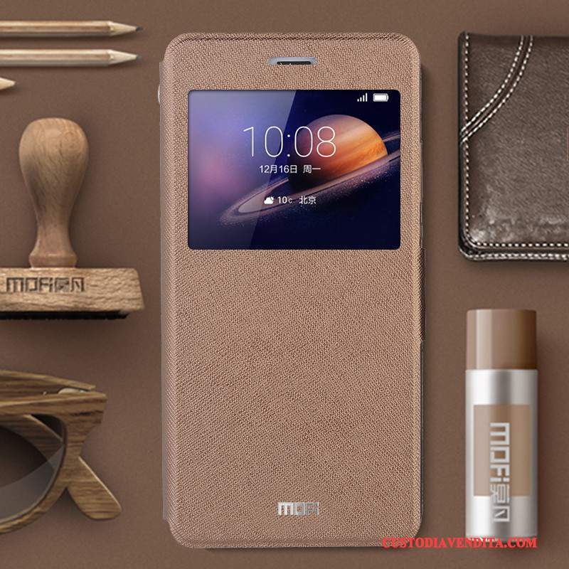 Custodia Huawei G9 Plus Pelle Tutto Inclusotelefono, Cover Huawei G9 Plus Folio Anti-caduta Rosa