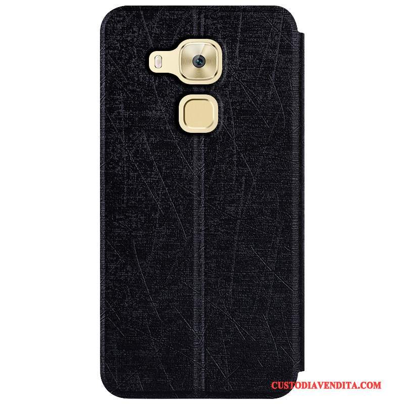 Custodia Huawei G9 Plus Protezione Morbido Anti-caduta, Cover Huawei G9 Plus Folio Oro Tutto Incluso