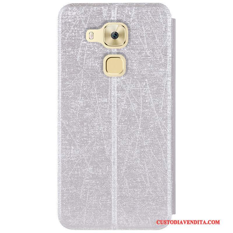 Custodia Huawei G9 Plus Protezione Morbido Anti-caduta, Cover Huawei G9 Plus Folio Oro Tutto Incluso
