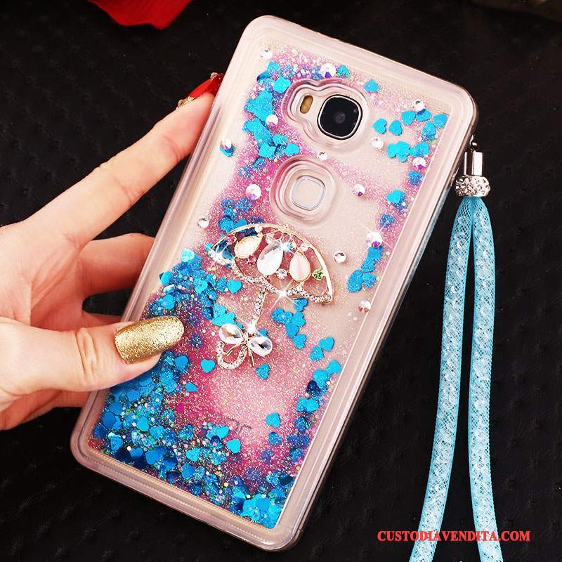 Custodia Huawei G9 Plus Protezione Tendenzatelefono, Cover Huawei G9 Plus Strass Ring Porpora