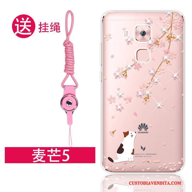 Custodia Huawei G9 Plus Silicone Morbido Rosa, Cover Huawei G9 Plus Anti-cadutatelefono