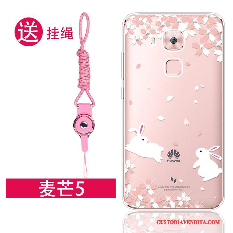 Custodia Huawei G9 Plus Silicone Morbido Rosa, Cover Huawei G9 Plus Anti-cadutatelefono