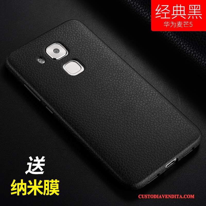 Custodia Huawei G9 Plus Silicone Morbidotelefono, Cover Huawei G9 Plus Protezione Nero Anti-caduta
