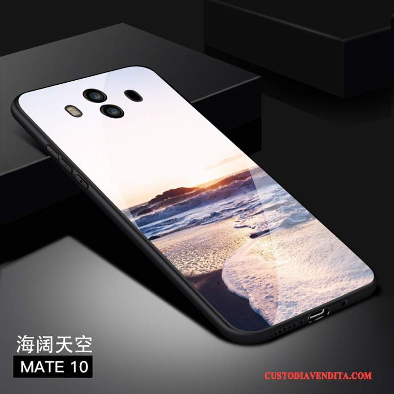 Custodia Huawei Mate 10 Creativo Tendenzatelefono, Cover Huawei Mate 10 Silicone Verde Vetro