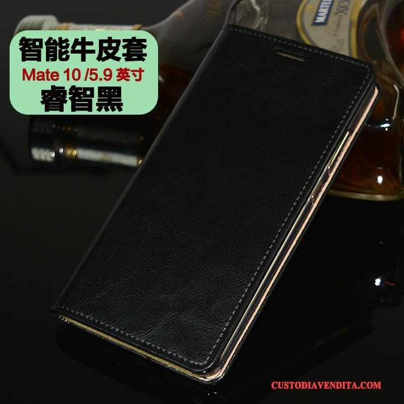 Custodia Huawei Mate 10 Folio Tutto Incluso Anti-caduta, Cover Huawei Mate 10 Pelle Telefono