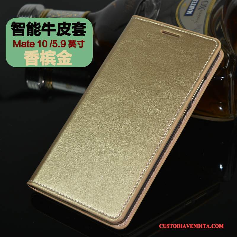 Custodia Huawei Mate 10 Folio Tutto Incluso Anti-caduta, Cover Huawei Mate 10 Pelle Telefono