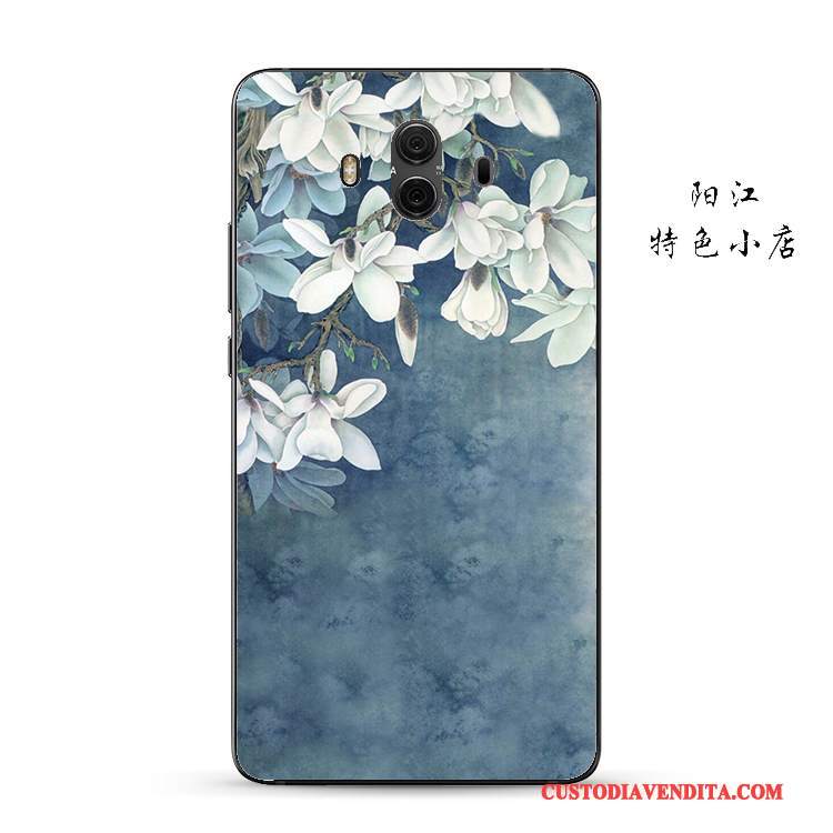 Custodia Huawei Mate 10 Goffratura Giallo Petali, Cover Huawei Mate 10 Protezione Anti-cadutatelefono