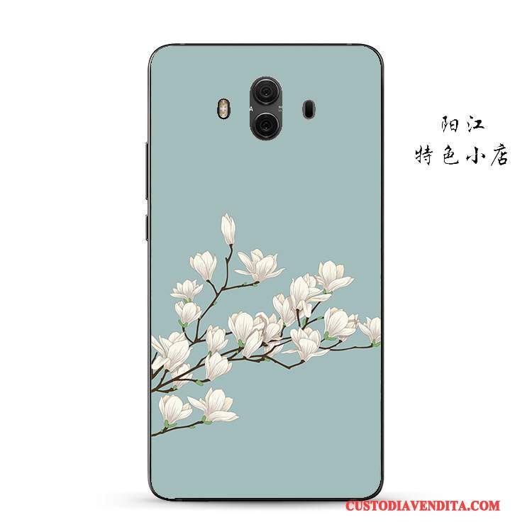 Custodia Huawei Mate 10 Goffratura Giallo Petali, Cover Huawei Mate 10 Protezione Anti-cadutatelefono