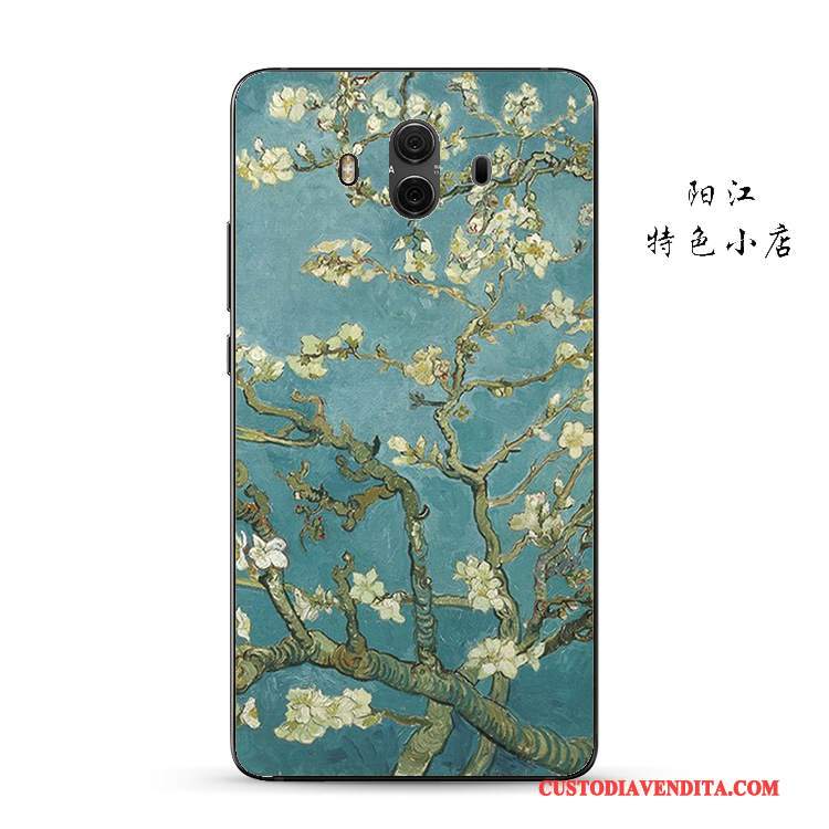Custodia Huawei Mate 10 Goffratura Giallo Petali, Cover Huawei Mate 10 Protezione Anti-cadutatelefono