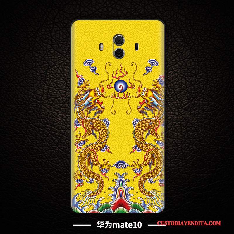 Custodia Huawei Mate 10 Goffratura Telefono Tridimensionale, Cover Huawei Mate 10 Protezione Stile Cinese Tutto Incluso