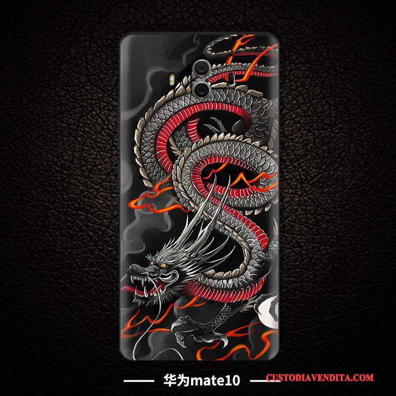 Custodia Huawei Mate 10 Goffratura Telefono Tridimensionale, Cover Huawei Mate 10 Protezione Stile Cinese Tutto Incluso
