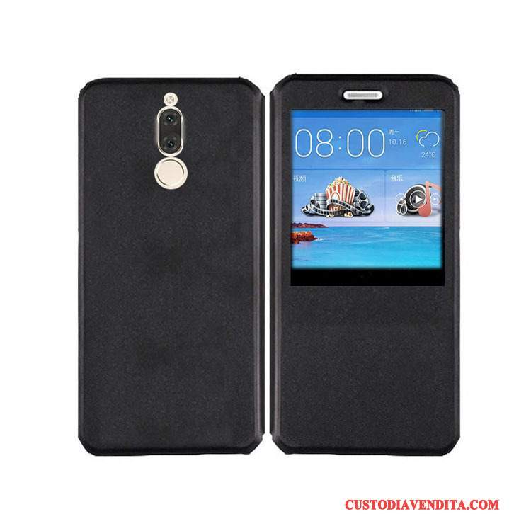 Custodia Huawei Mate 10 Lite Folio Morbido Blu, Cover Huawei Mate 10 Lite Pelle