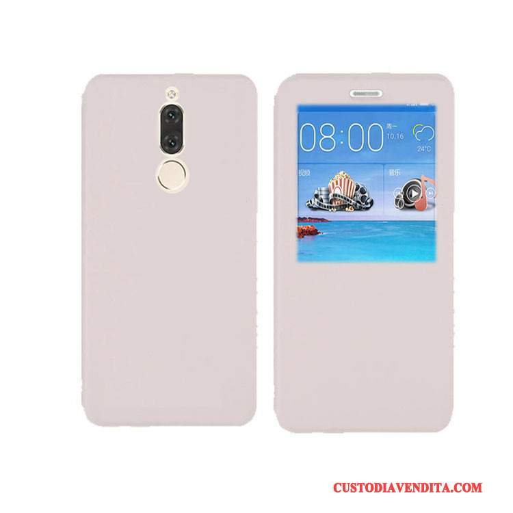 Custodia Huawei Mate 10 Lite Folio Morbido Blu, Cover Huawei Mate 10 Lite Pelle