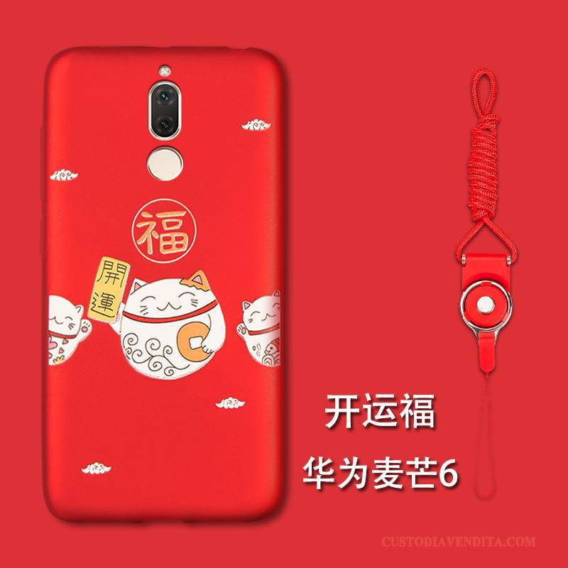 Custodia Huawei Mate 10 Lite Silicone Tendenzatelefono, Cover Huawei Mate 10 Lite Protezione Anti-caduta Rosso