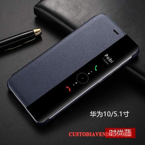 Custodia Huawei Mate 10 Pelle Nero Anti-caduta, Cover Huawei Mate 10 Folio Telefono