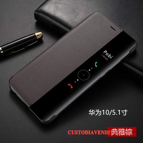 Custodia Huawei Mate 10 Pelle Nero Anti-caduta, Cover Huawei Mate 10 Folio Telefono