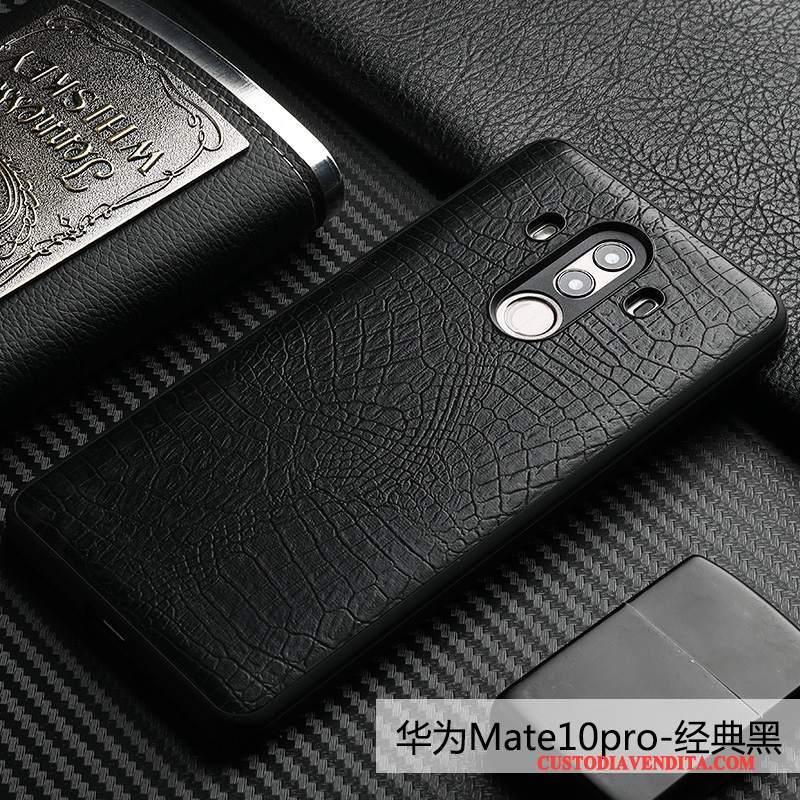 Custodia Huawei Mate 10 Pro Pelle Anti-caduta Qualità, Cover Huawei Mate 10 Pro Telefono Modello Coccodrillo