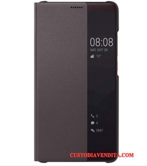 Custodia Huawei Mate 10 Pro Pelle Dormienza Blu, Cover Huawei Mate 10 Pro Protezione Telefono