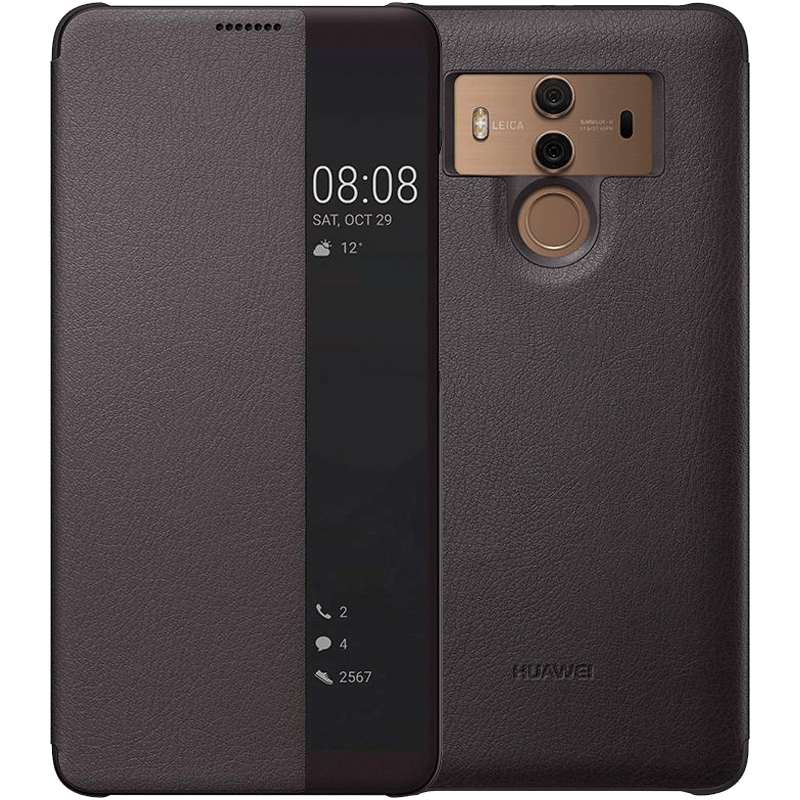 Custodia Huawei Mate 10 Pro Pelle Grigio Finestre, Cover Huawei Mate 10 Pro Protezione