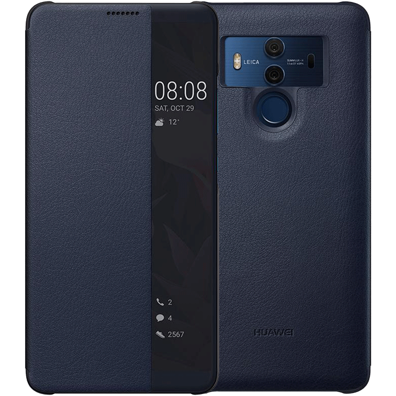 Custodia Huawei Mate 10 Pro Pelle Grigio Finestre, Cover Huawei Mate 10 Pro Protezione