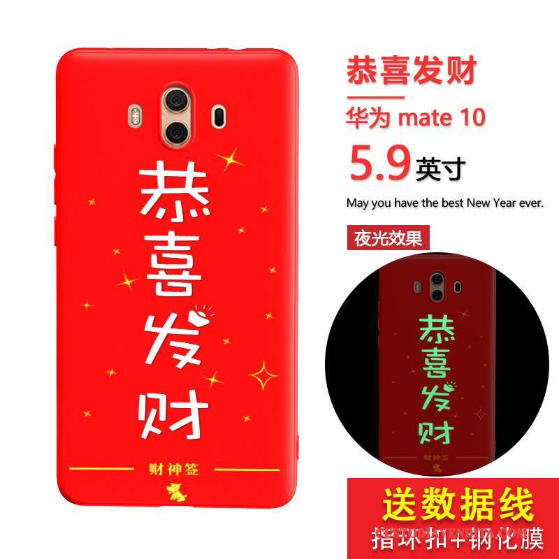 Custodia Huawei Mate 10 Silicone Di Personalità Tutto Incluso, Cover Huawei Mate 10 Rosso Anti-caduta